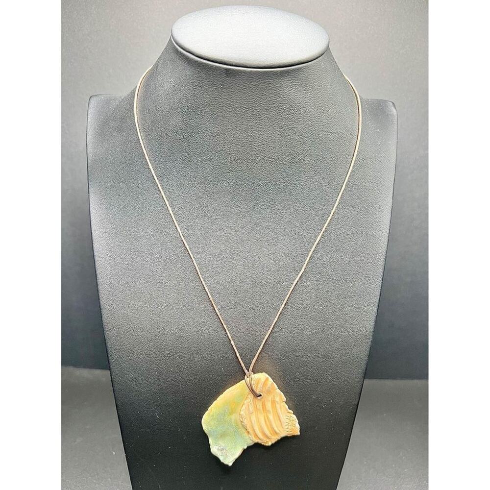 Abstract Ceramic Pendant Necklace